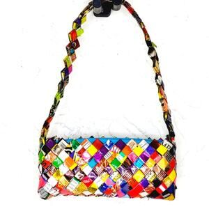 Nahui Ollin Candy Wrapper Recycled Mini Purse